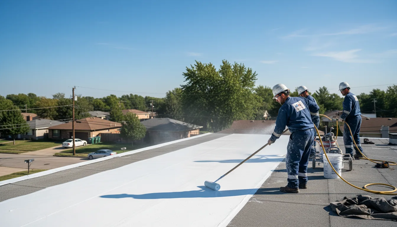 Commercial roof coating in Dundee, IL near me
